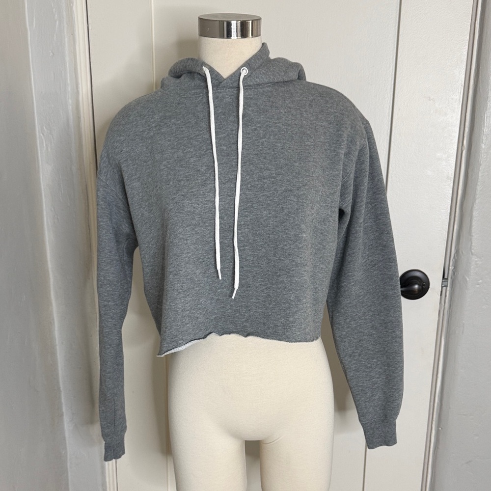 Wild Fable Charcoal Cropped Hoodie